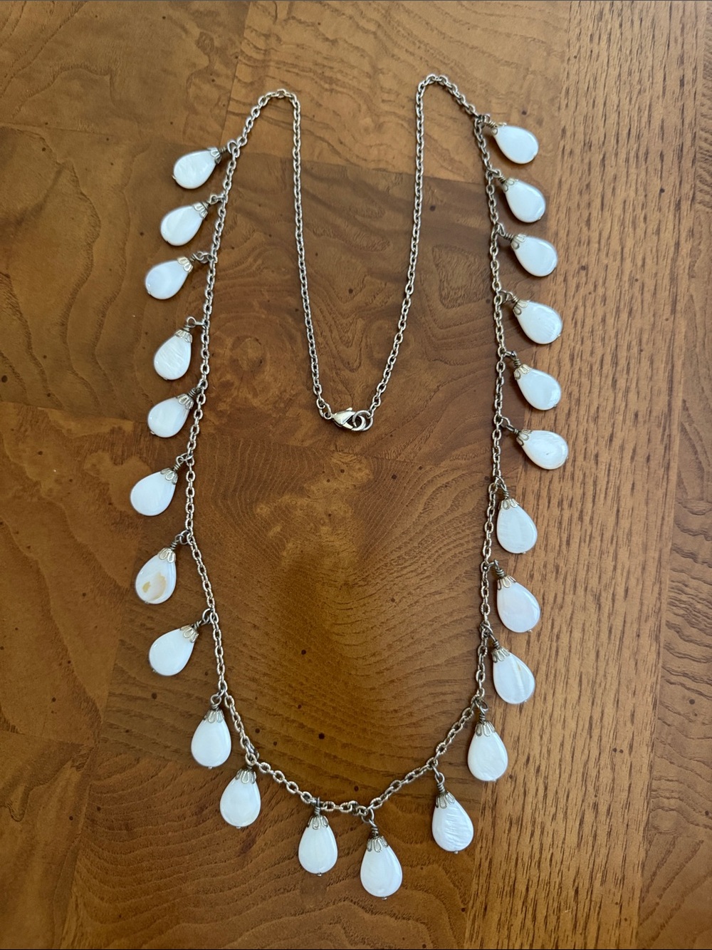 White Teardrop Pendant Necklace - Women's Jewelry